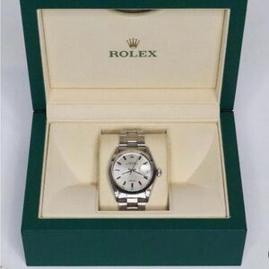 ROLEX OYSTER PERPETUAL 6694 WATCH W/BOX, 34MM